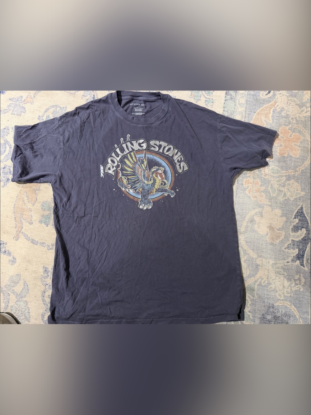 American Eagle Outfitters Navy Blue Rolling Stones Graphic Tee